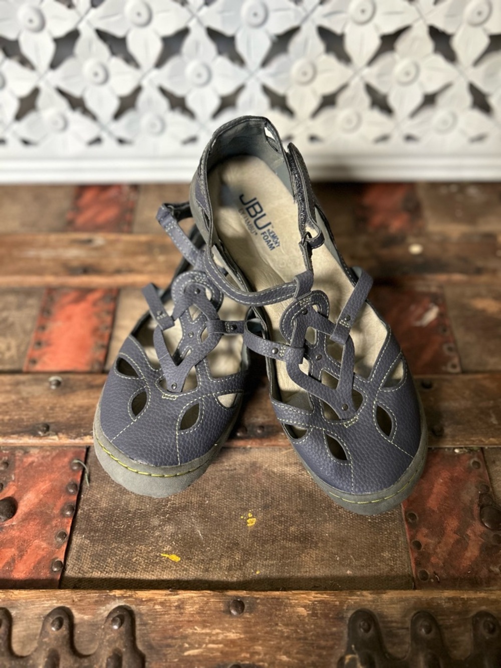 JBU Blue Cutout Mary Jane Shoes